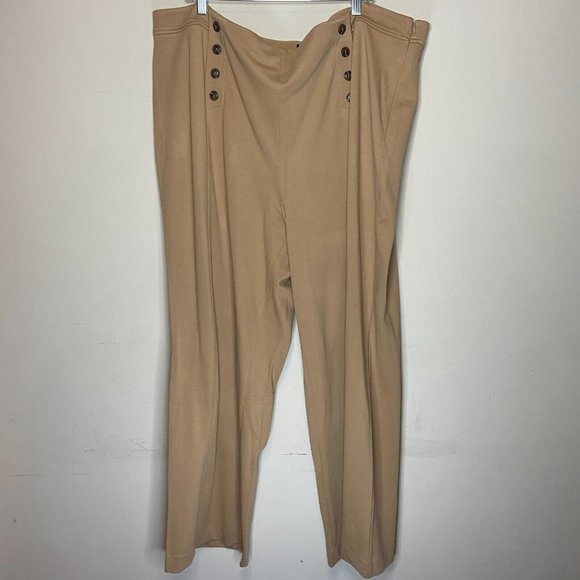 Talbots Women Plus 24W Dress Pants Straight Leg Concealed Zip Button Detail NEW - Picture 1 of 9